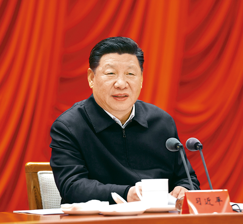 　　2019年1月21日，省部級(jí)主要領(lǐng)導(dǎo)干部堅(jiān)持底線思維著力防范化解重大風(fēng)險(xiǎn)專(zhuān)題研討班在中央黨校開(kāi)班。中共中央總書(shū)記、國(guó)家主席、中央軍委主席習(xí)近平在開(kāi)班式上發(fā)表重要講話。 新華社記者 饒愛(ài)民/攝