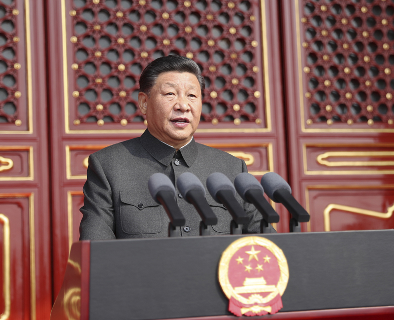 10月1日上午，慶祝中華人民共和國(guó)成立70周年大會(huì)在北京天安門廣場(chǎng)隆重舉行。中共中央總書記、國(guó)家主席、中央軍委主席習(xí)近平發(fā)表重要講話。